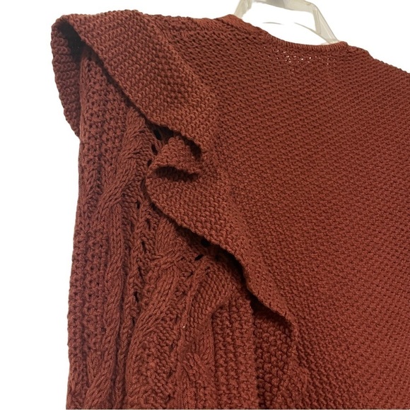 NWT Universal Thread Open Front Chunky
Knit Ruffle Cardigan Sweater Rust Size XS - Picture 6 of 10